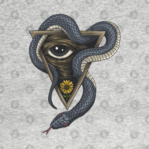 Snake One Eye Illustration by Mako Design 